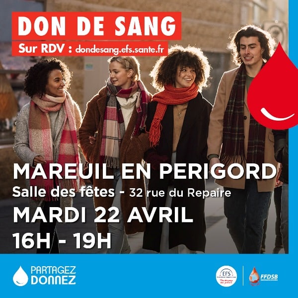 Don de sang Mareuil 22.04.25